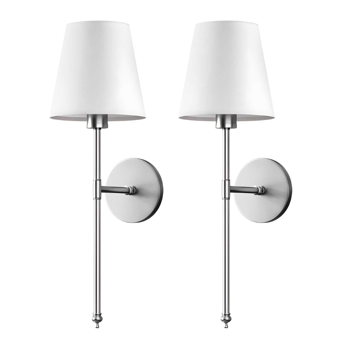 Set of 2 Wireless Wall Sconces with Bulbs Included
